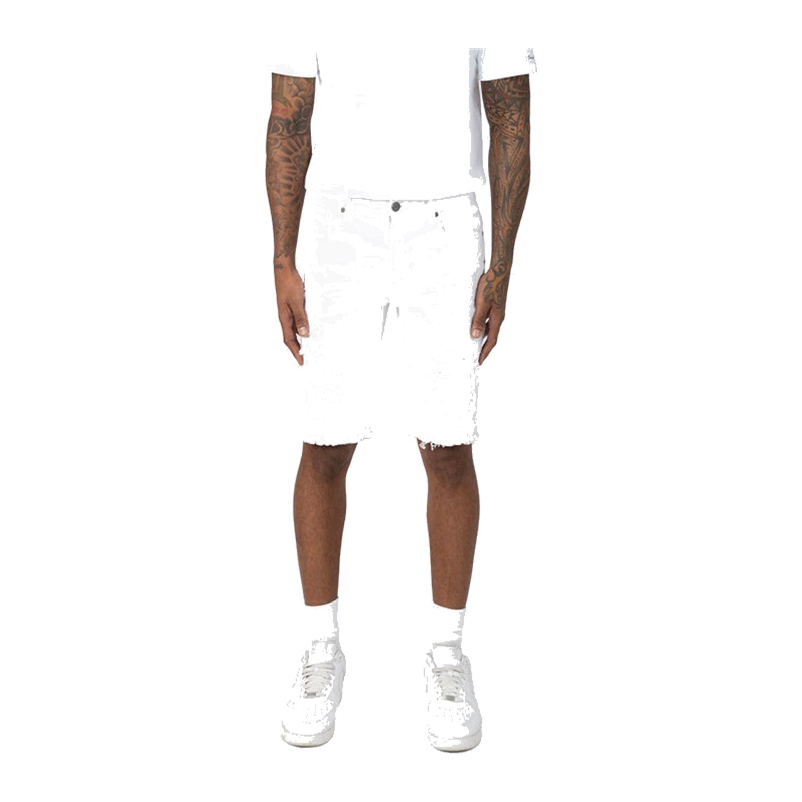 Smoke Rise Essential Denim Short — White