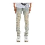 KDNK Tribal Rhinestone Skinny Jean — Light Blue