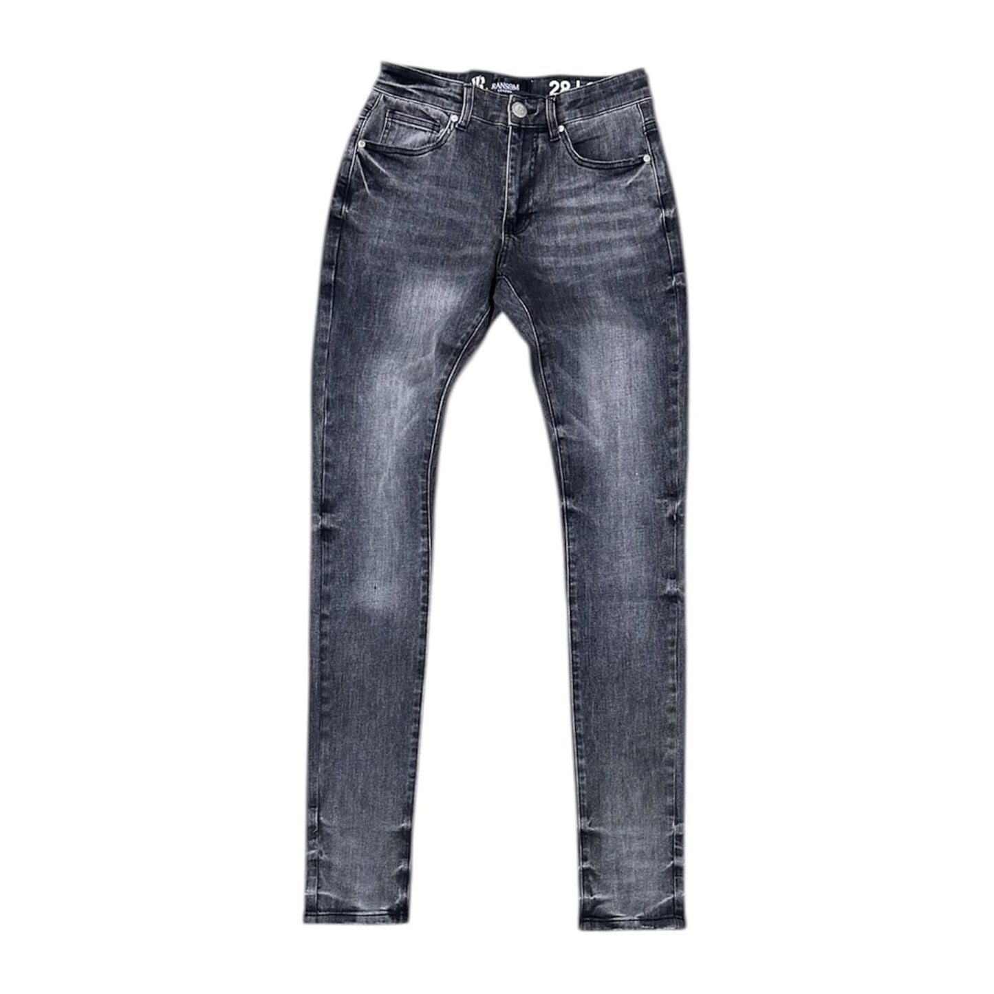 Ransom London "Graphite" Denim — Dark Grey Wash