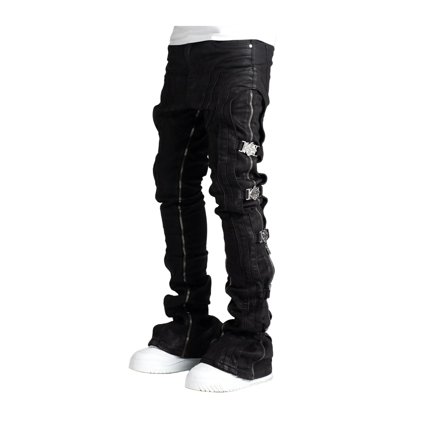 GUAPI Obsidian Waxed Premium Denim — Black, view 2