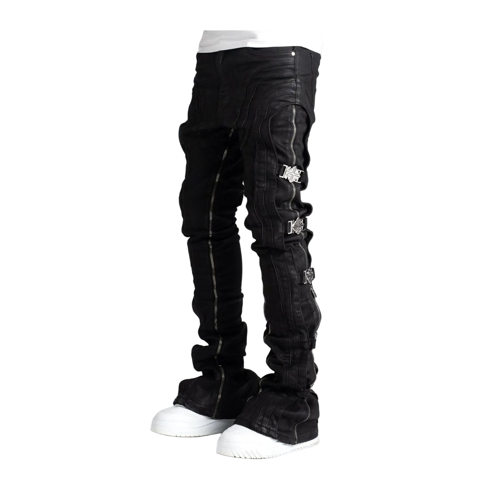 GUAPI Obsidian Waxed Premium Denim — Black, view 2