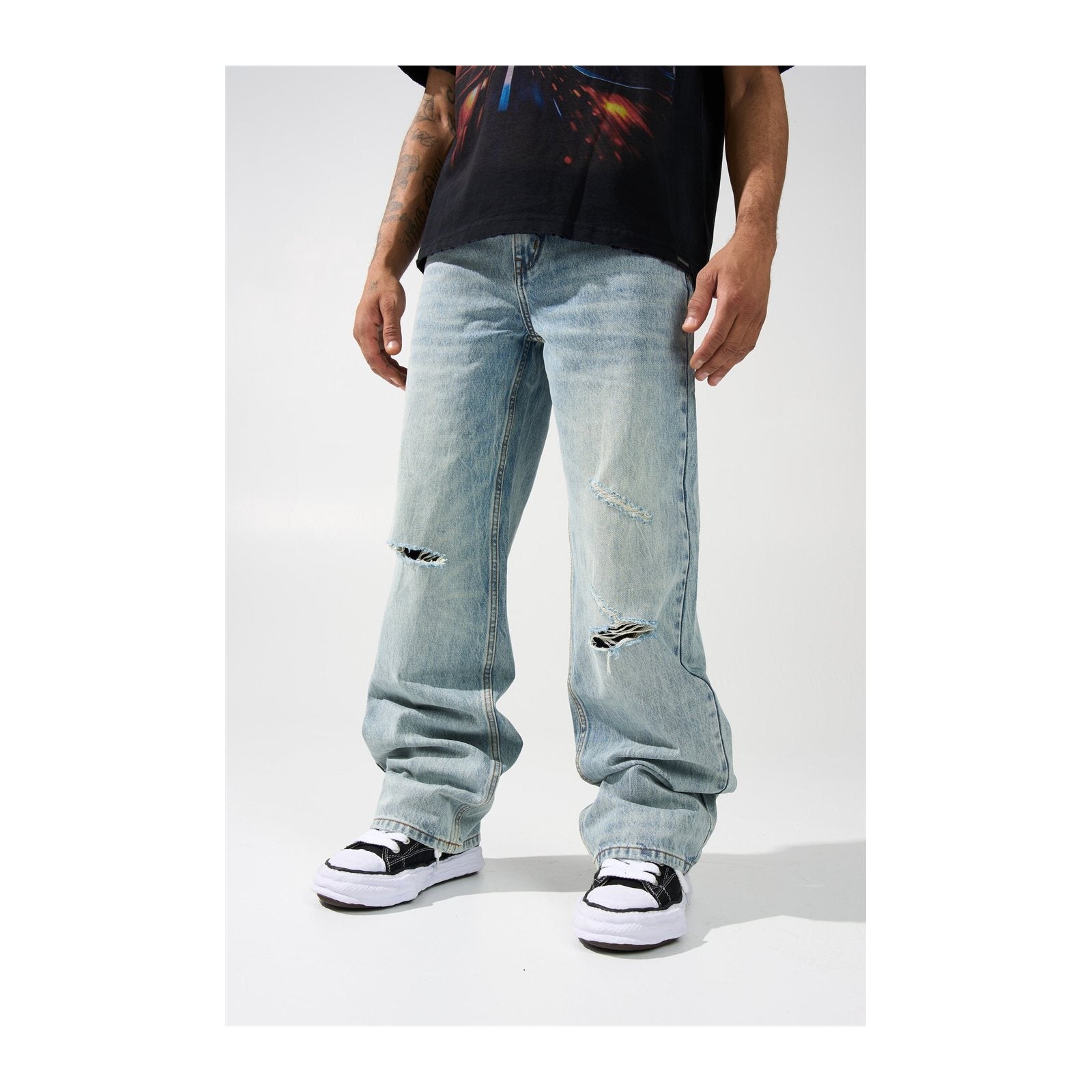 Serenede "Pacific" Baggy Jean — Seafoam Light Blue