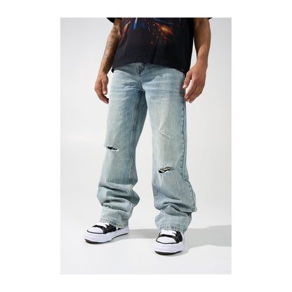 Serenede "Pacific" Baggy Jean — Seafoam Light Blue