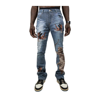 Armor Jeans RM205SK Graphic Stacked Jean — Light Blue