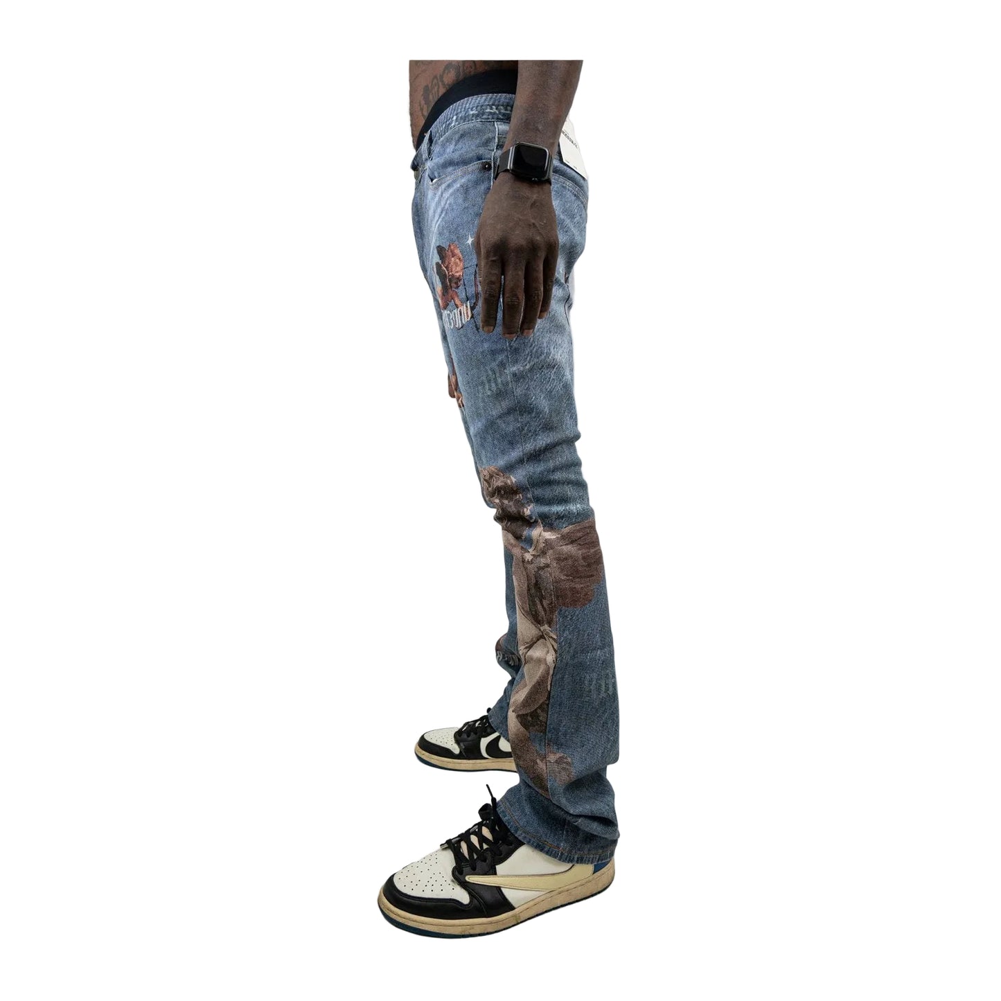 Armor Jeans RM205SK Graphic Stacked Jean — Light Blue, view 2