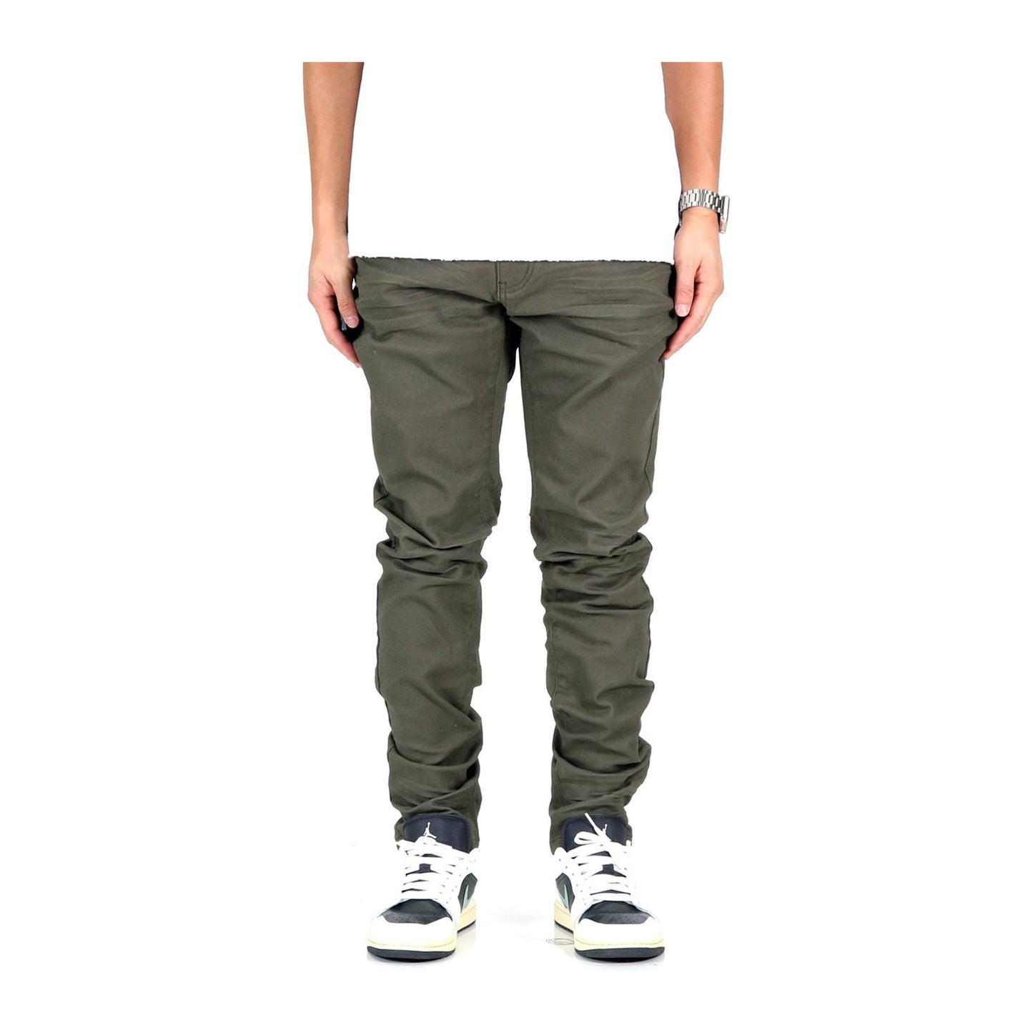 Kleep "Rosemont" Skinny Twill Pant — Olive