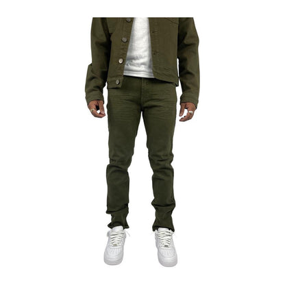 Blind Trust Slim Fit Stretch Jean — Deep Olive, view 2
