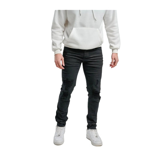 Spark Slim Fit Stretch Jean — Jet Black
