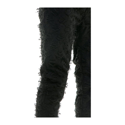 KDNK Stacked Net Pant — Black