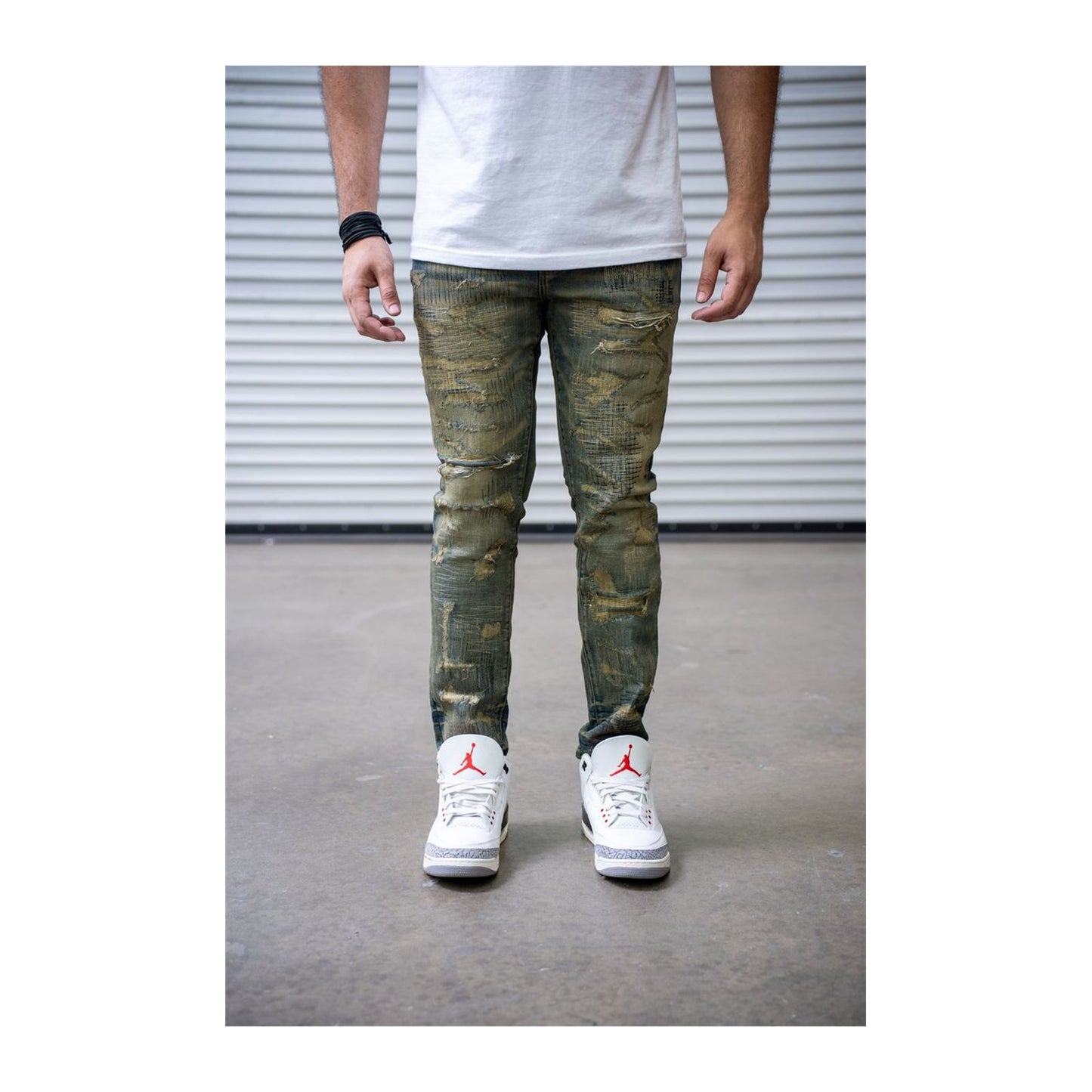 Damati "Santiago" Stretch Denim — Dark Dirty Blue