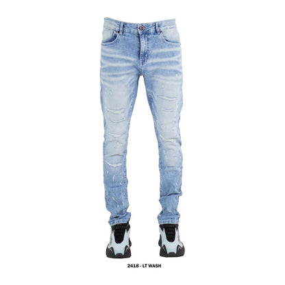 Focus 2418 Slim Taper Jean — Light Wash