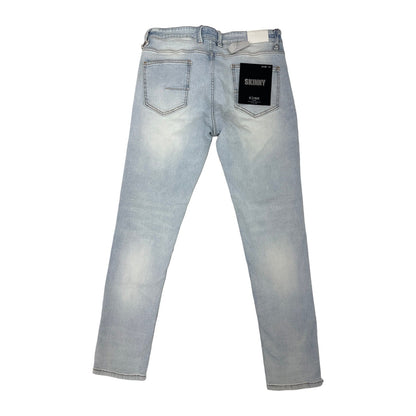KDNK Forged Distress Skinny Jean — Light Blue