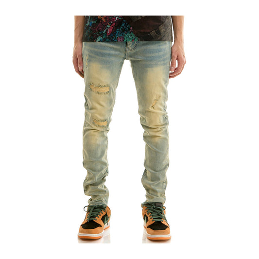 KDNK Distressed Vintage Jean — Blue