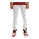 KDNK SK201 Skinny Jean — White Creme