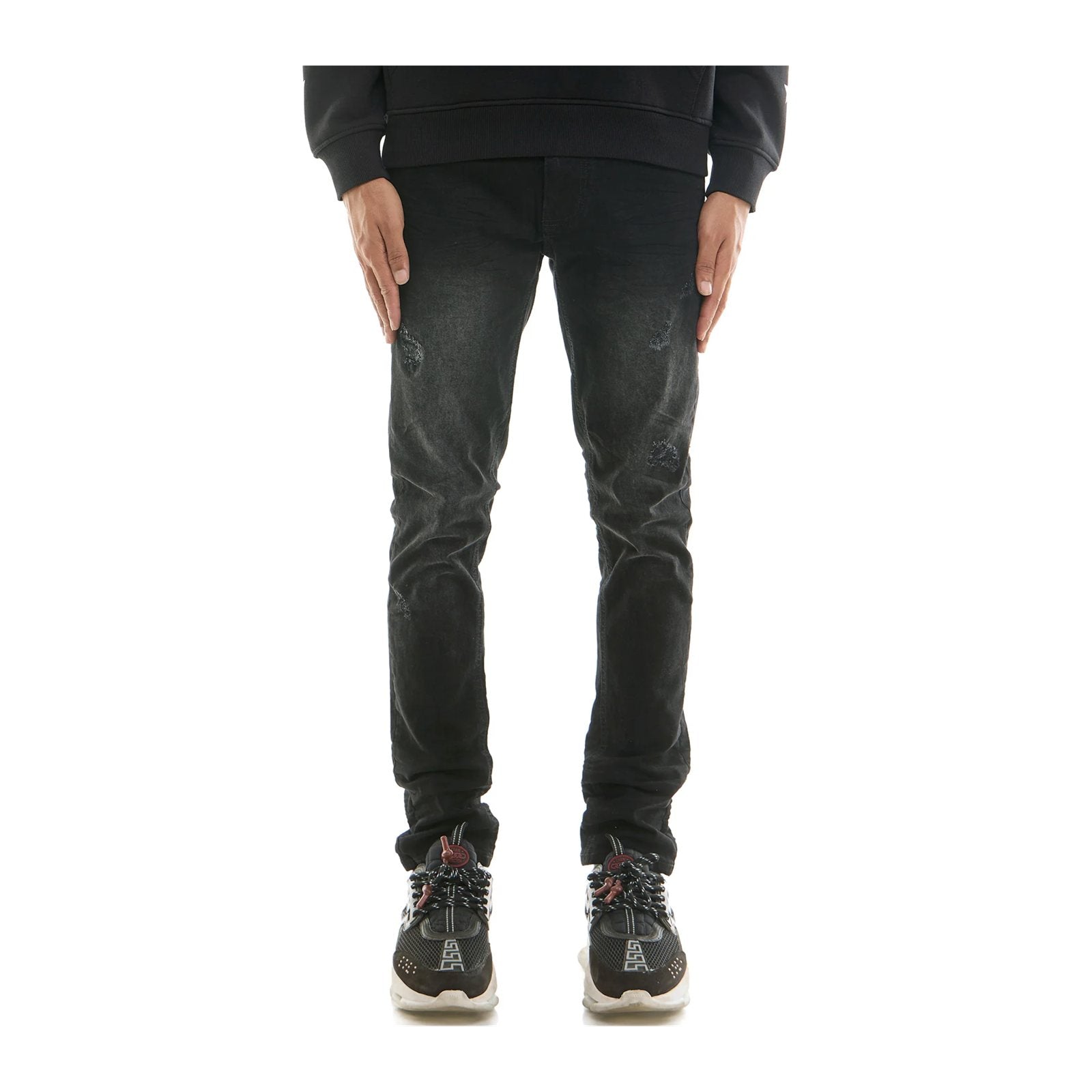 KDNK Rip & Repair Jean — Black