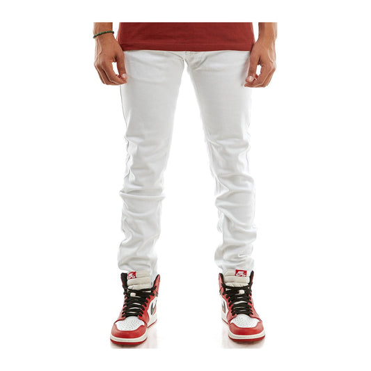 KDNK SK201 Skinny Flare Jean — White