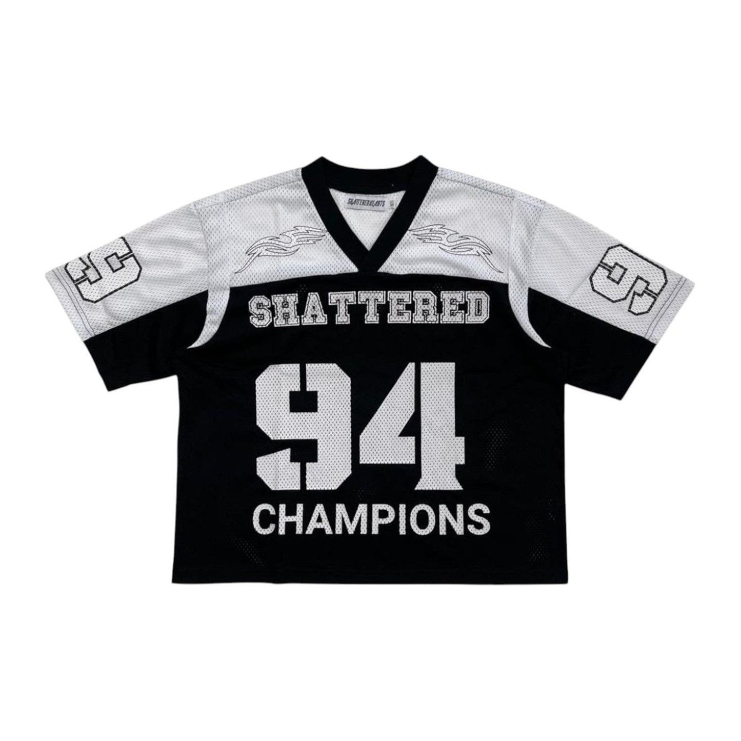 Shattered Hearts "Shattered 94 Champions" Mesh Jersey — Black/White