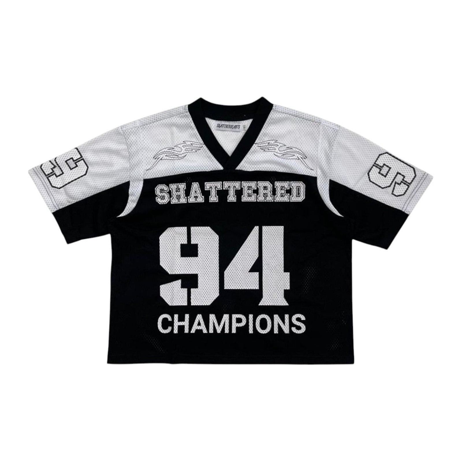 Shattered Hearts "Shattered 94 Champions" Mesh Jersey — Black/White