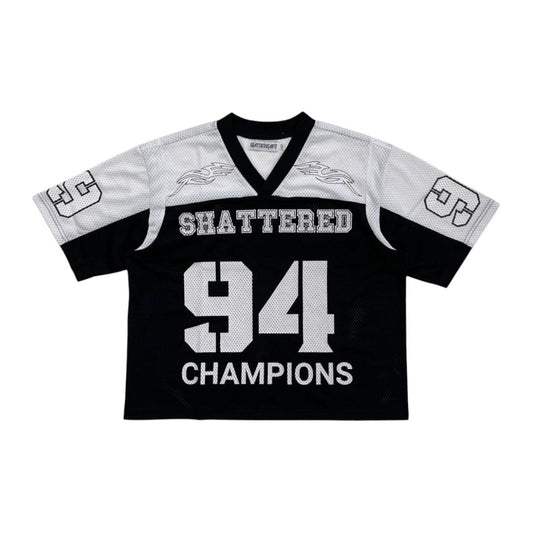 Shattered Hearts "Shattered 94 Champions" Mesh Jersey — Black/White