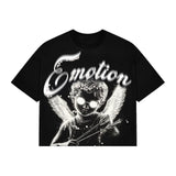 Mixed Emotion "Pearl" Cropped Tee — Black