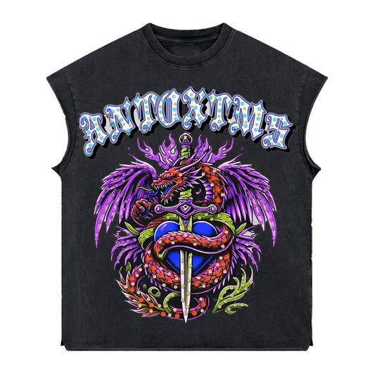 ANTOXTMS ‘Anto 1975’ Rhinestone Sleeveless Shirt — Black