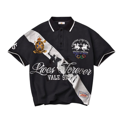 Valley Dreams "Lives Forever" Vale Sport Polo — Black