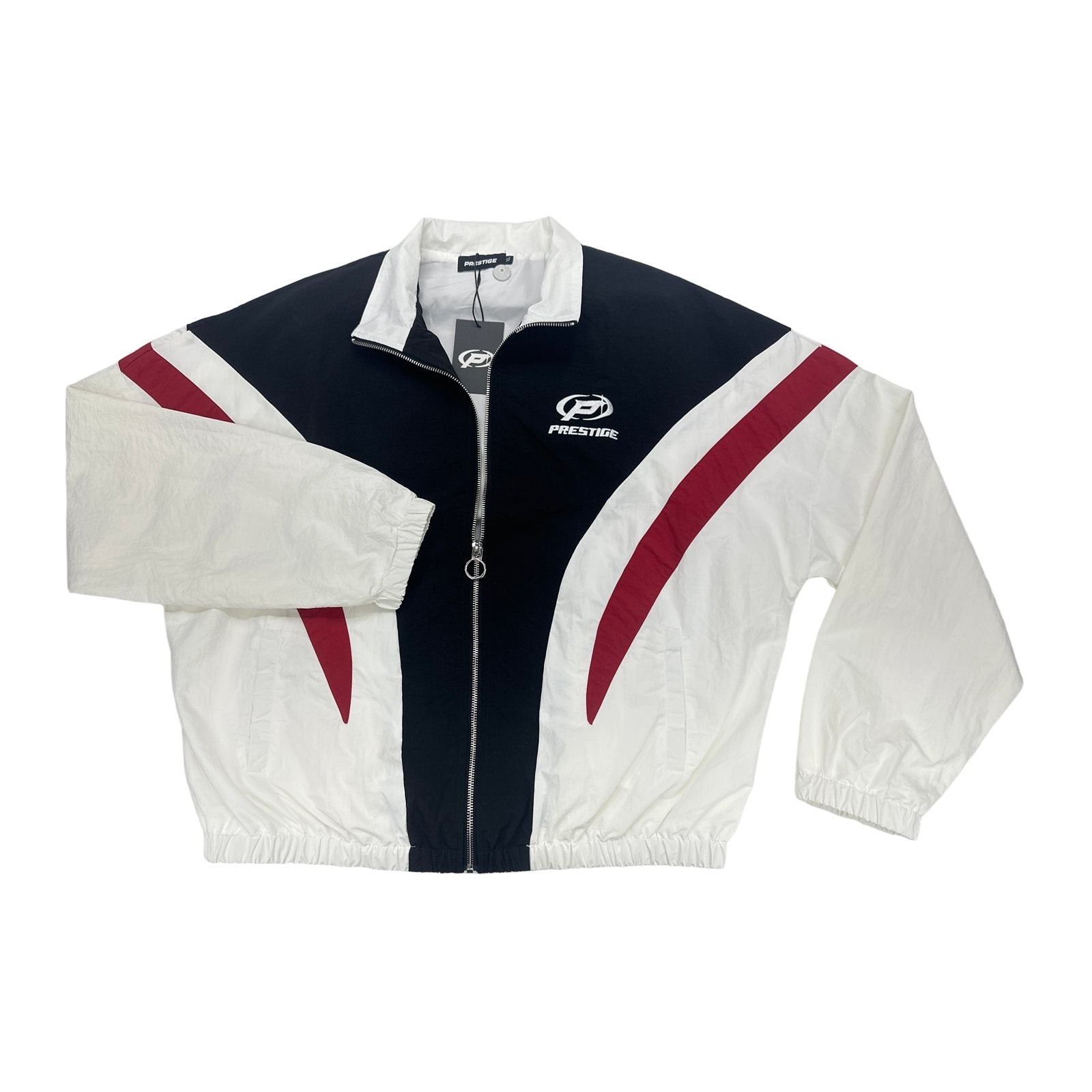 prestige red black white nylon jacket