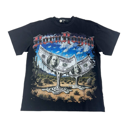 KDNK "Born Royal" Melting Money Tee — Black