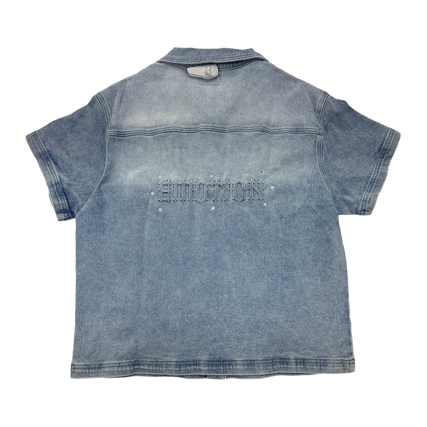 mixed emotion jean shirt blue