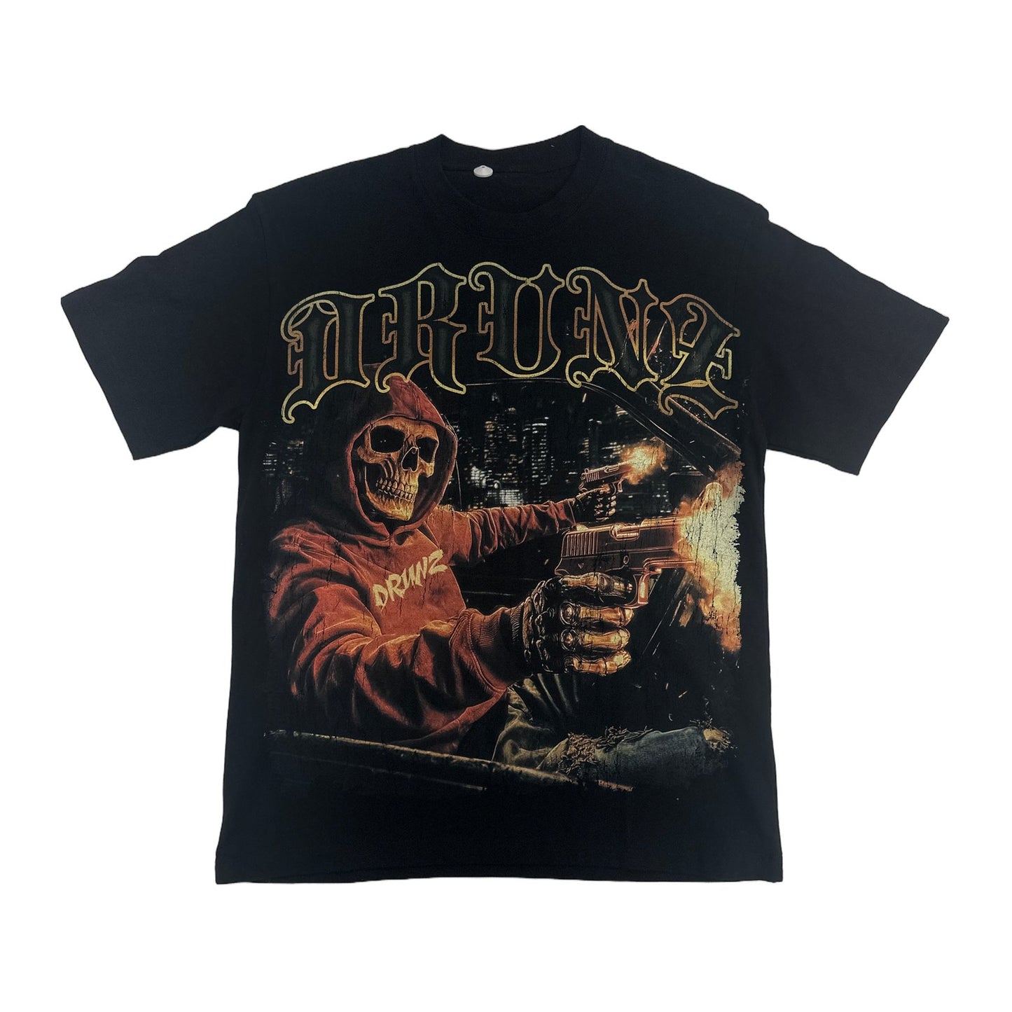 drunz skull drive by tee black