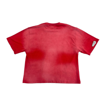 ALL HUMAN "Yellow Smiley" Tee — Red