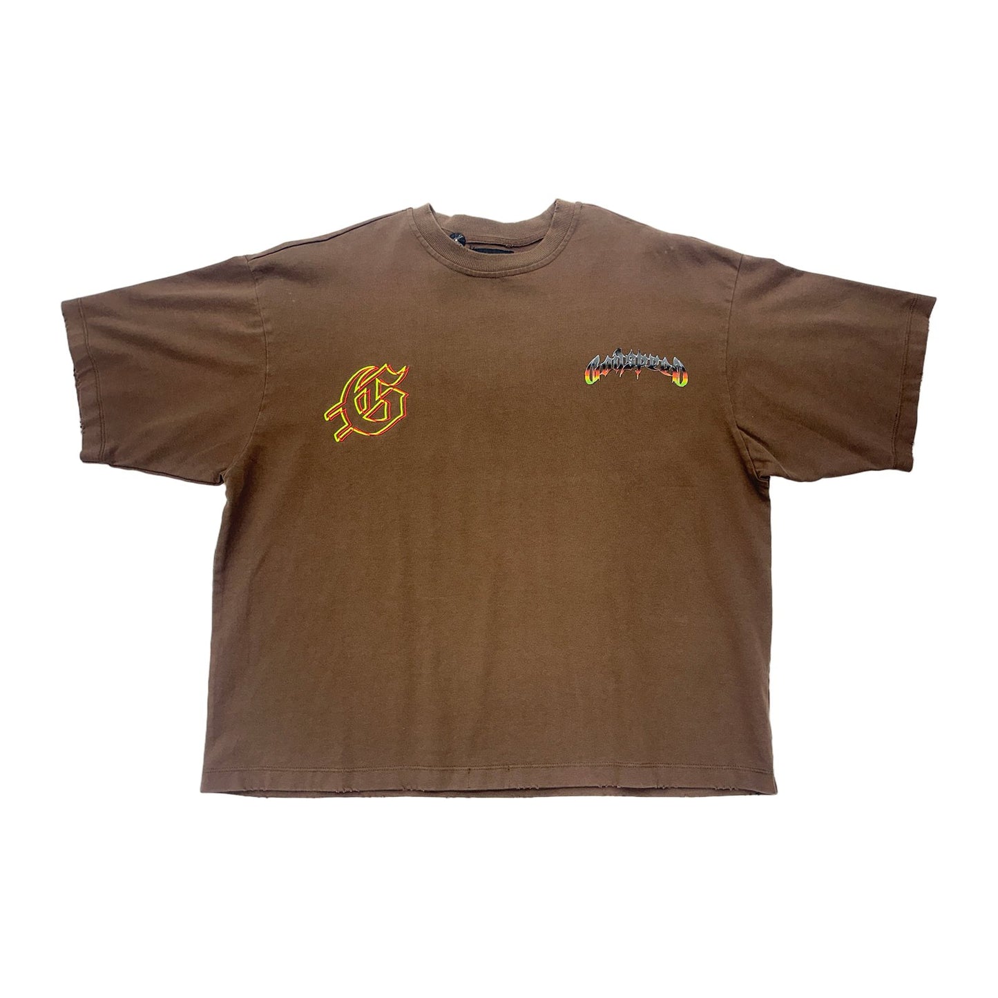 godspeed green red g brown tee