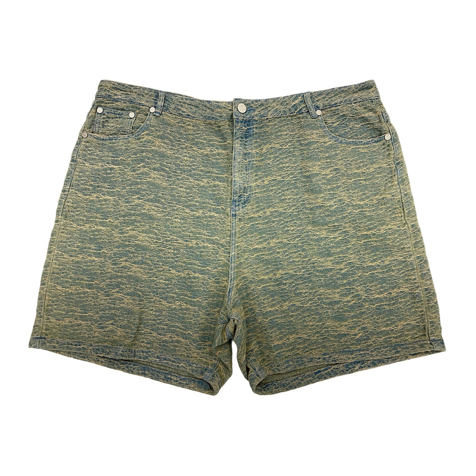 homme femme blue wash shorts