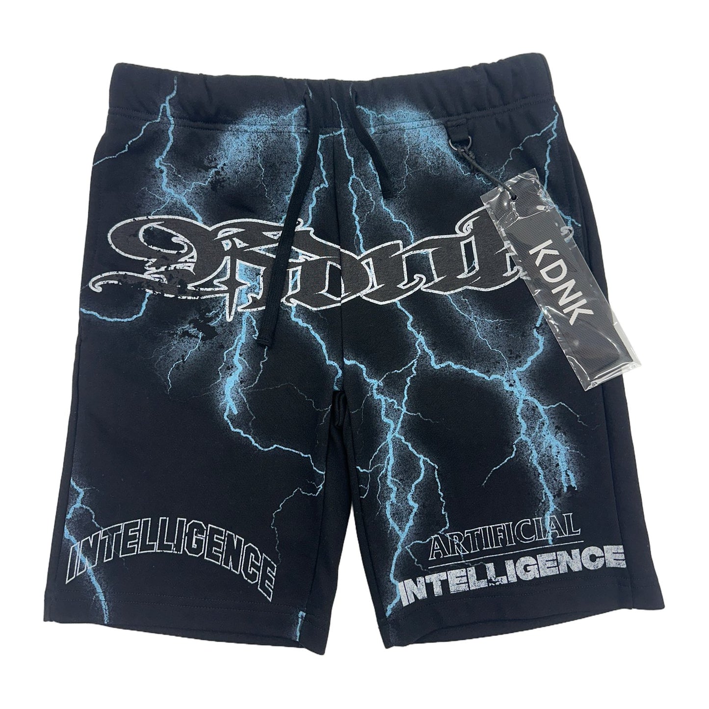 kdnk intelligence blue lightening shorts black