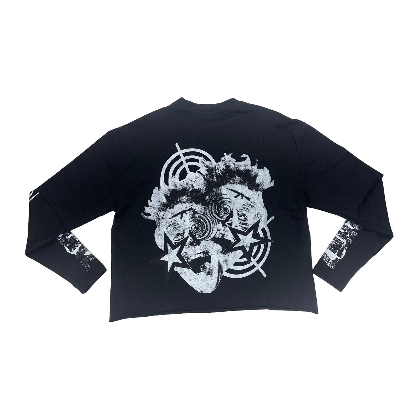 drunz hoote black white long sleeve tee
