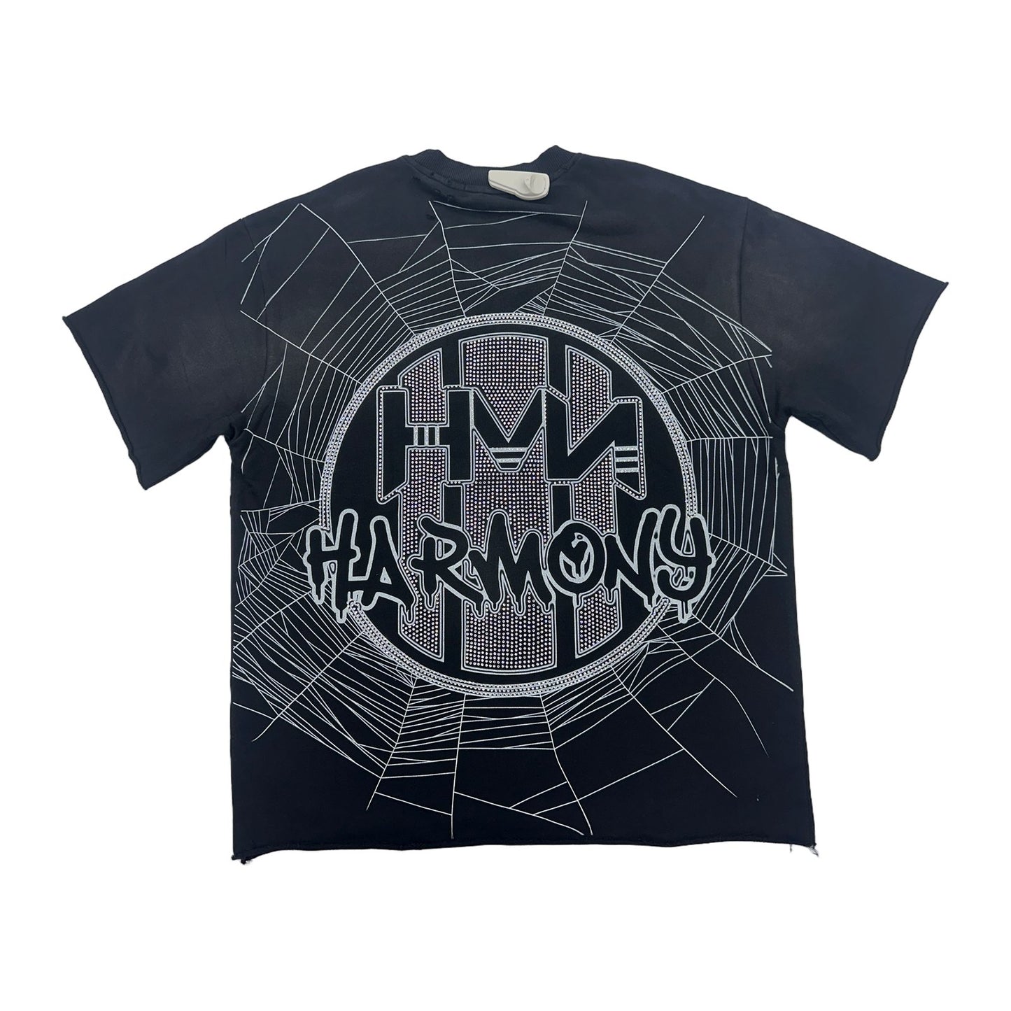 harmony blue spider black tee