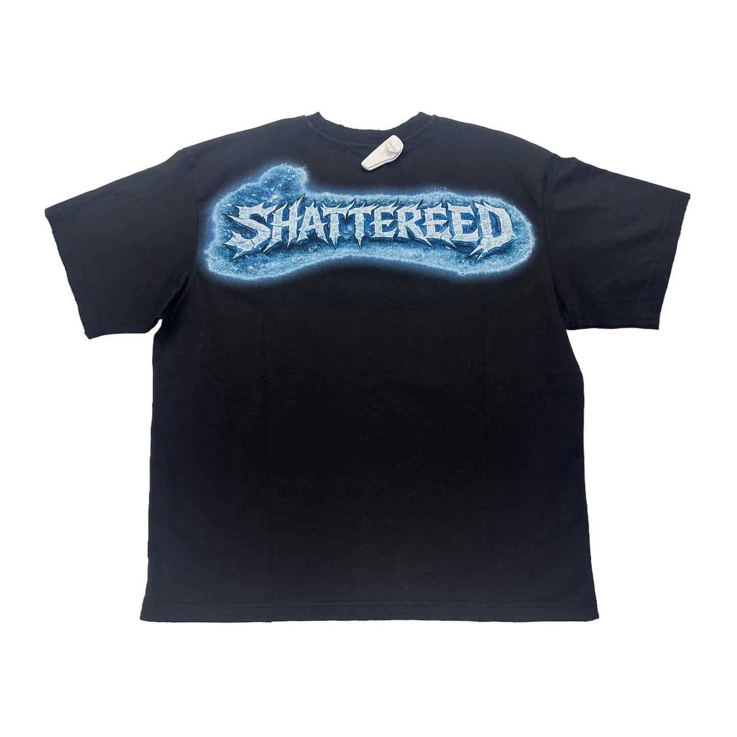 shattered hearts blue statue of liberty tee black