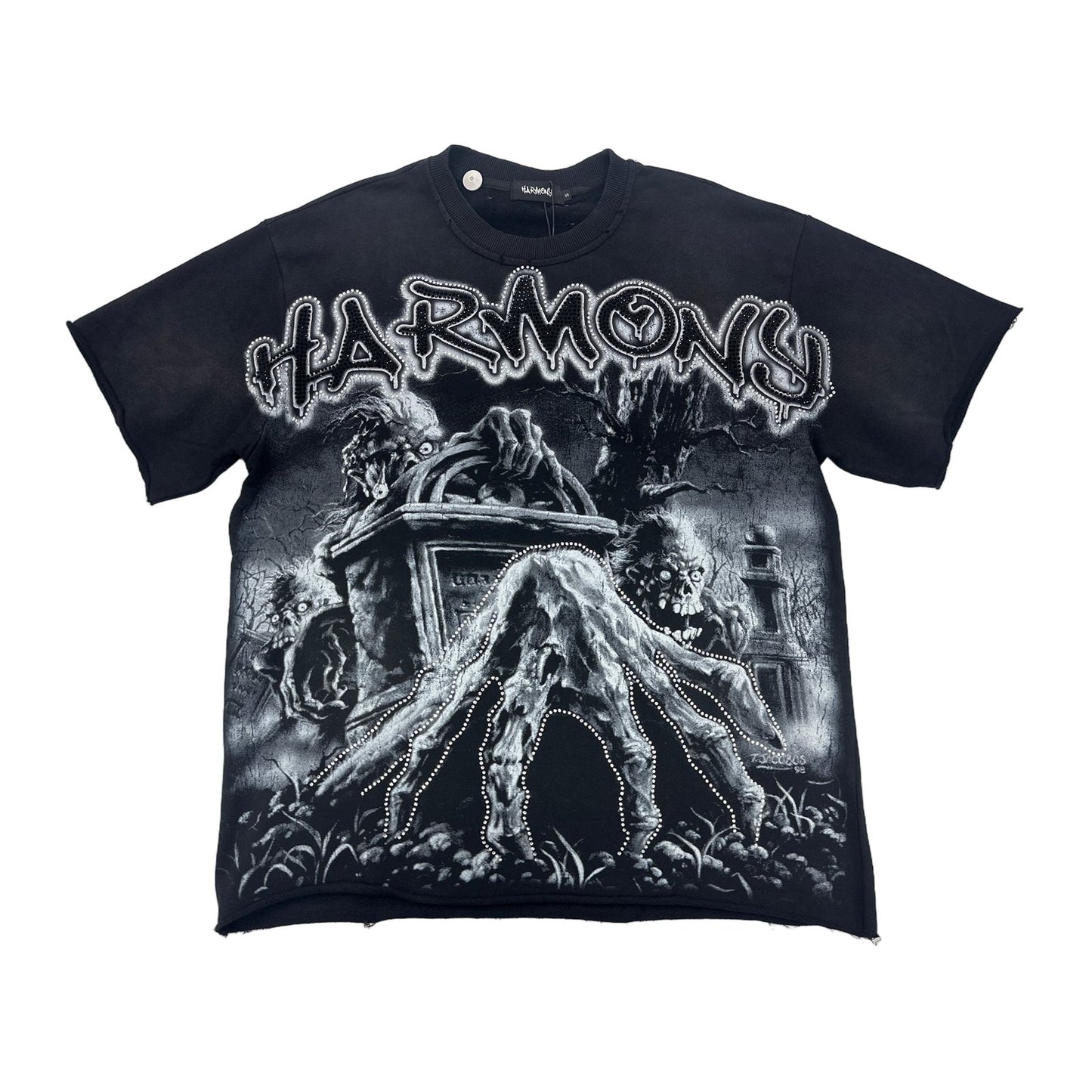 harmony skull hand tee black