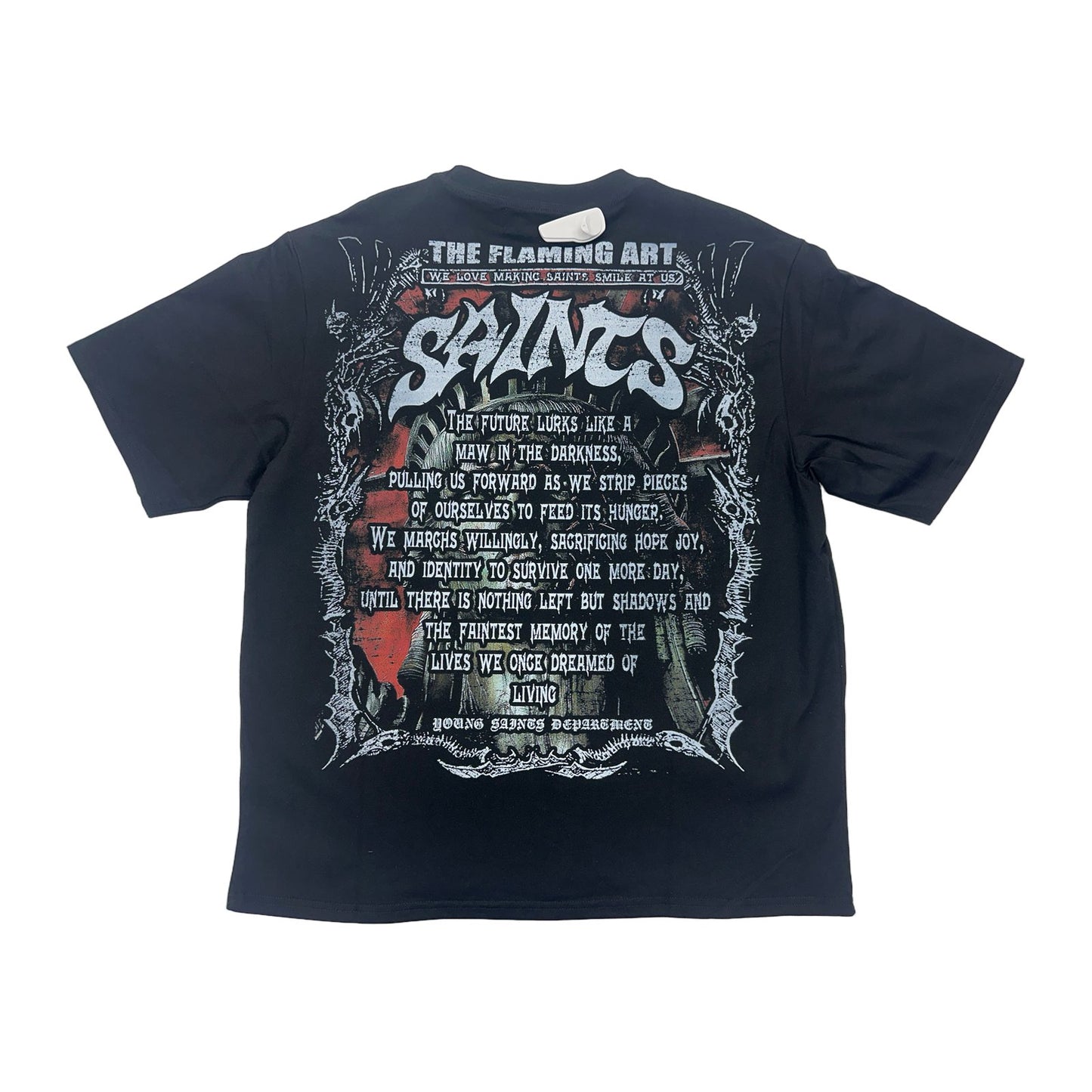 mnd gmz dna statue liberty face saints tee black