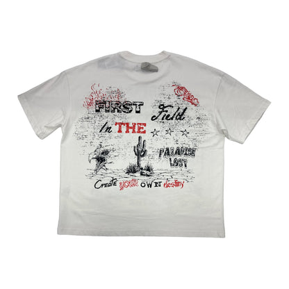 paradise lost first field white tee