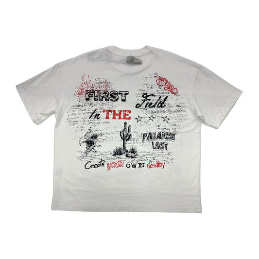 paradise lost first field white tee