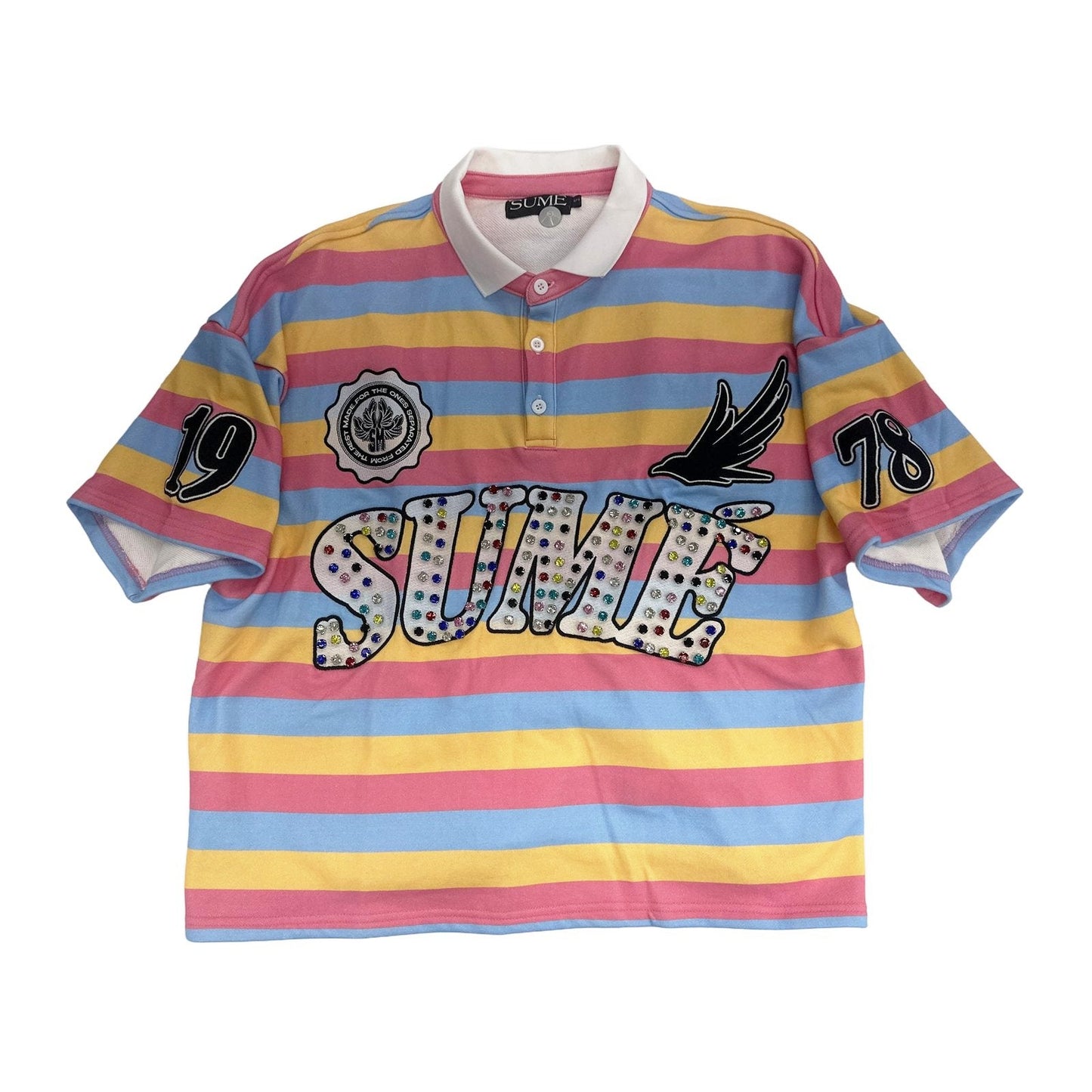 SUME 1978 Rugby Polo - Pastel Stripe