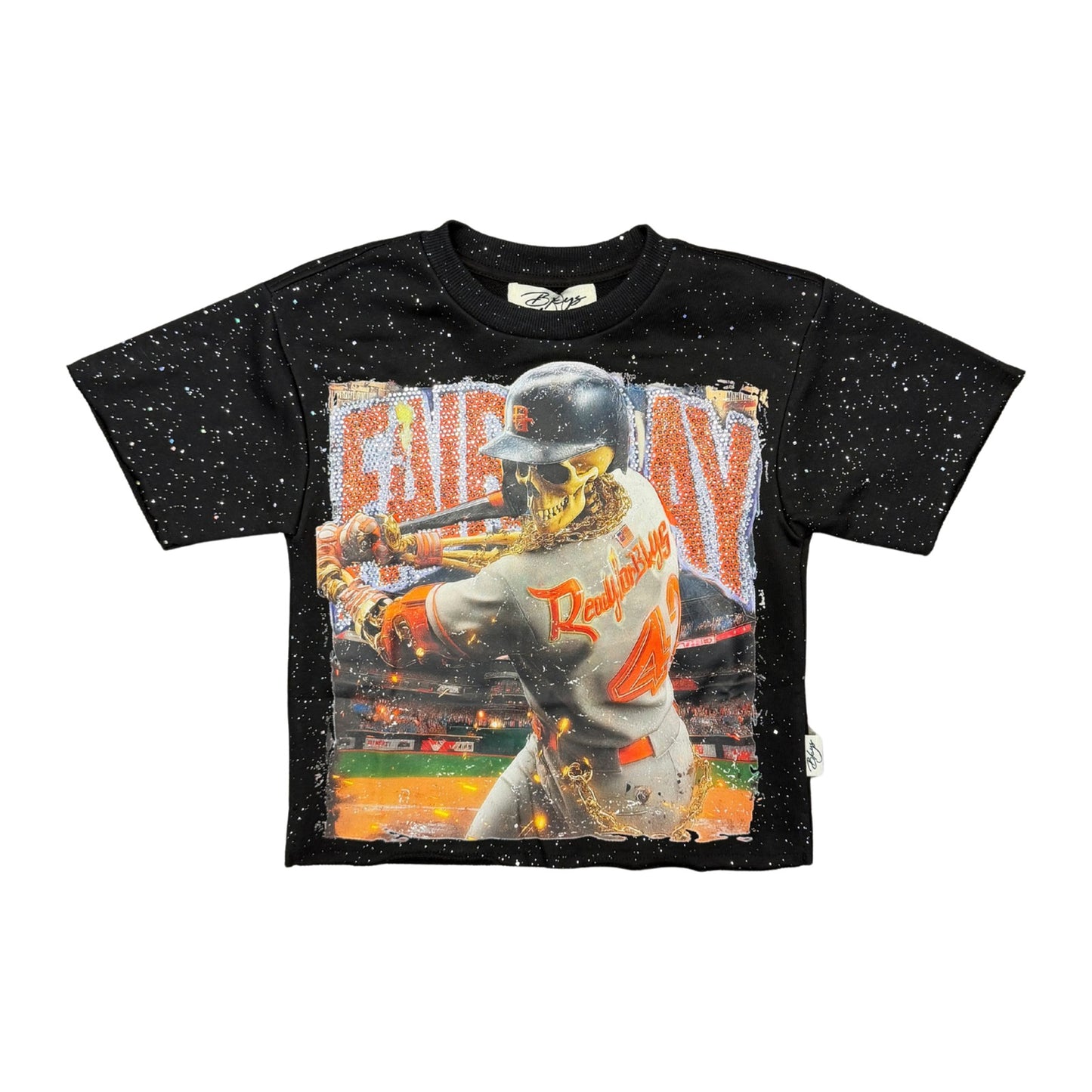 BKYS Rhinestone Slugger Tee - Black