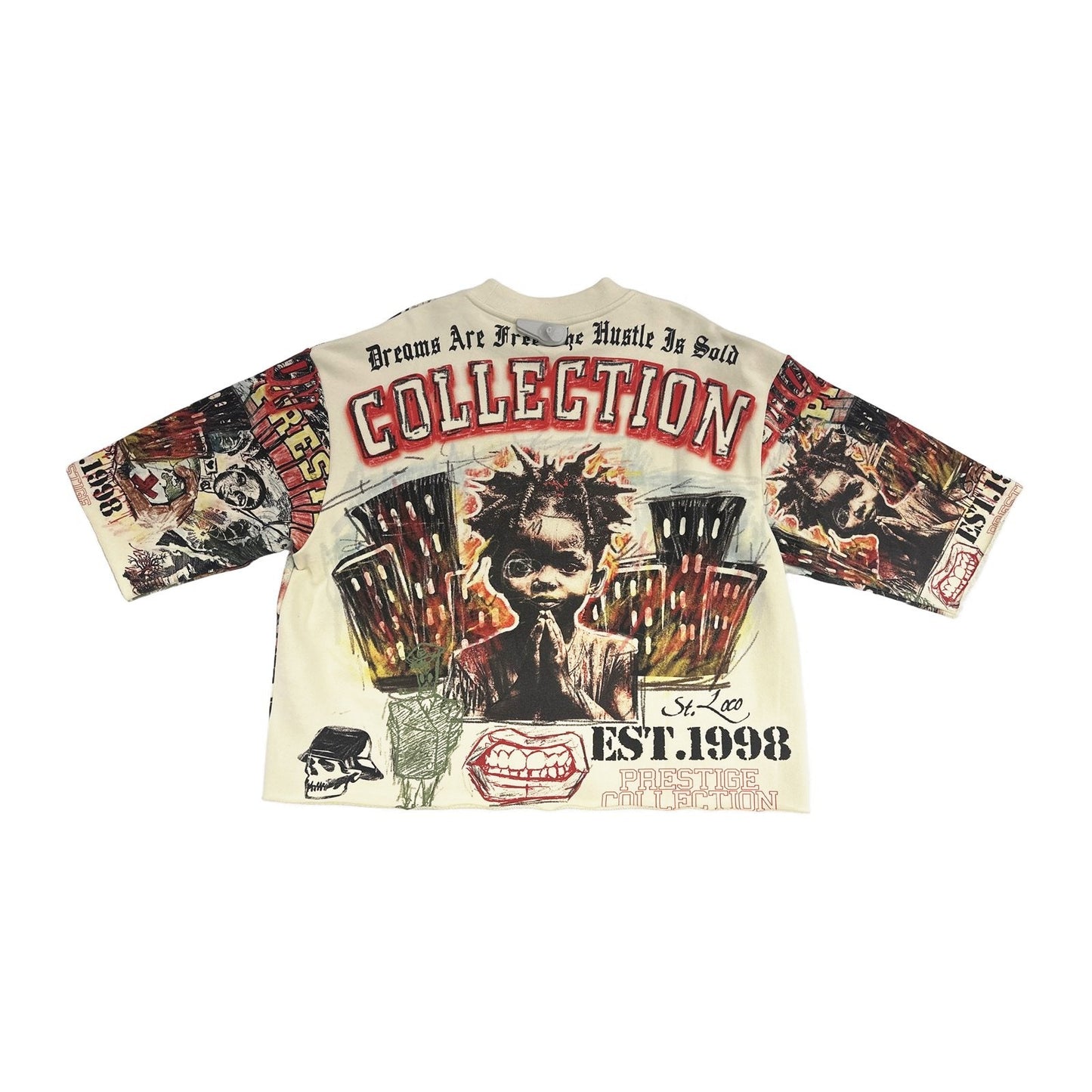 Prestige "War Collection" All-Over Print Sweatshirt — Beige