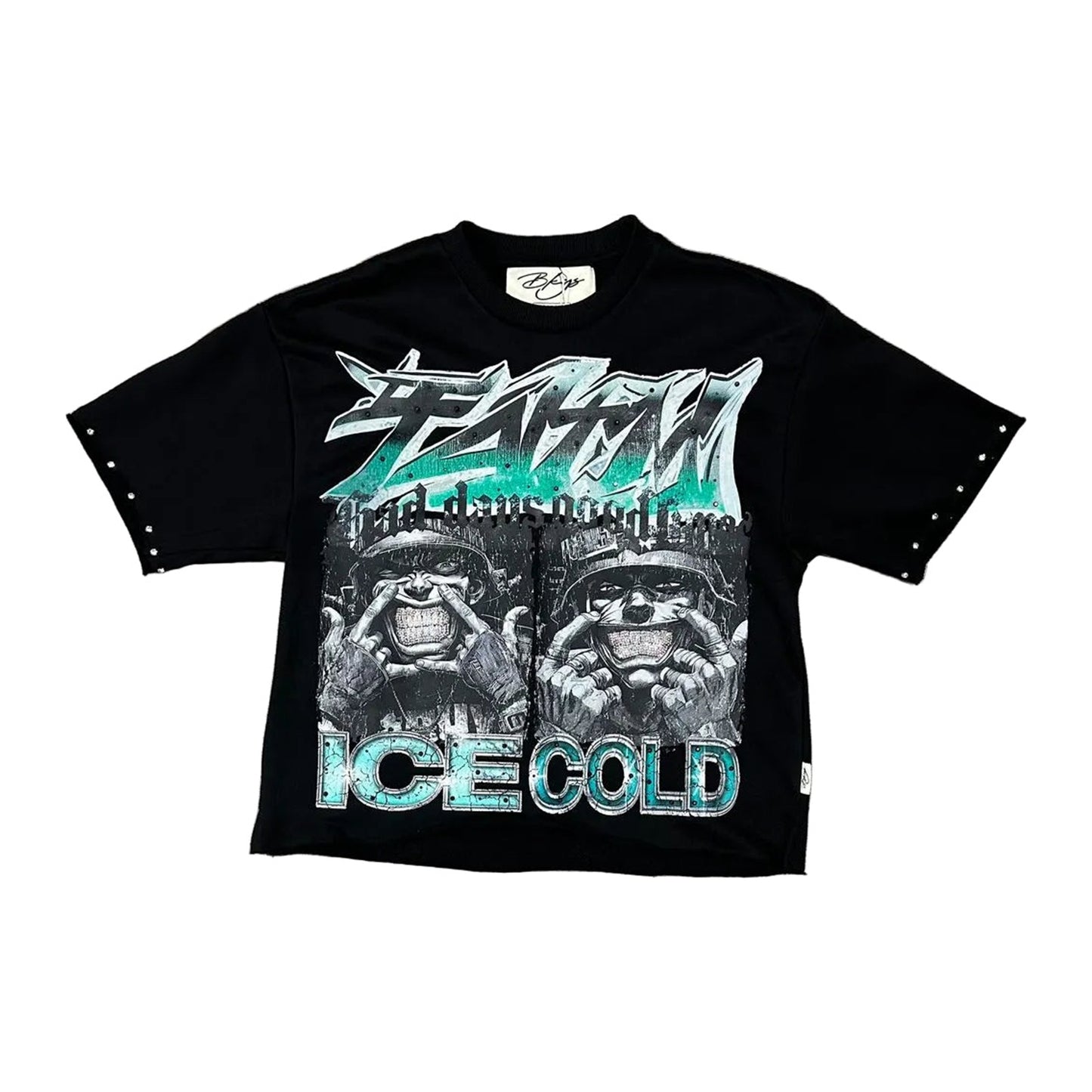 BKYS "Ice Cold" Rhinestone Tee - Black