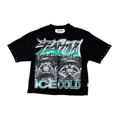 BKYS "Ice Cold" Rhinestone Tee - Black