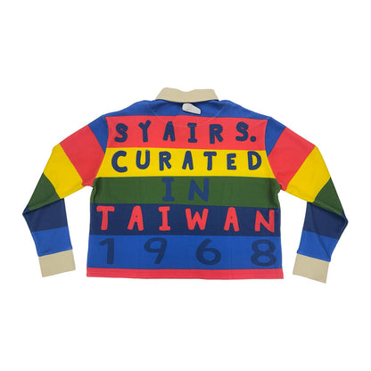 syair saihara red blue yellow green long sleeve tee