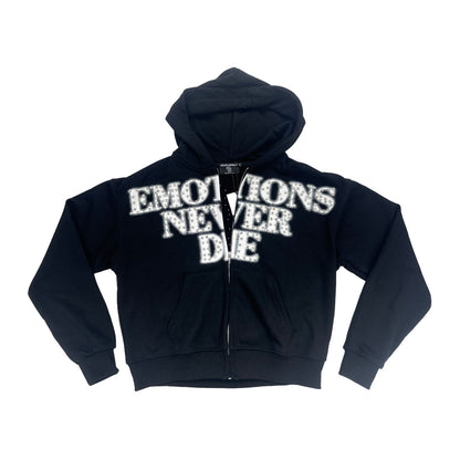 mixed emotion emotions never die black hoodie