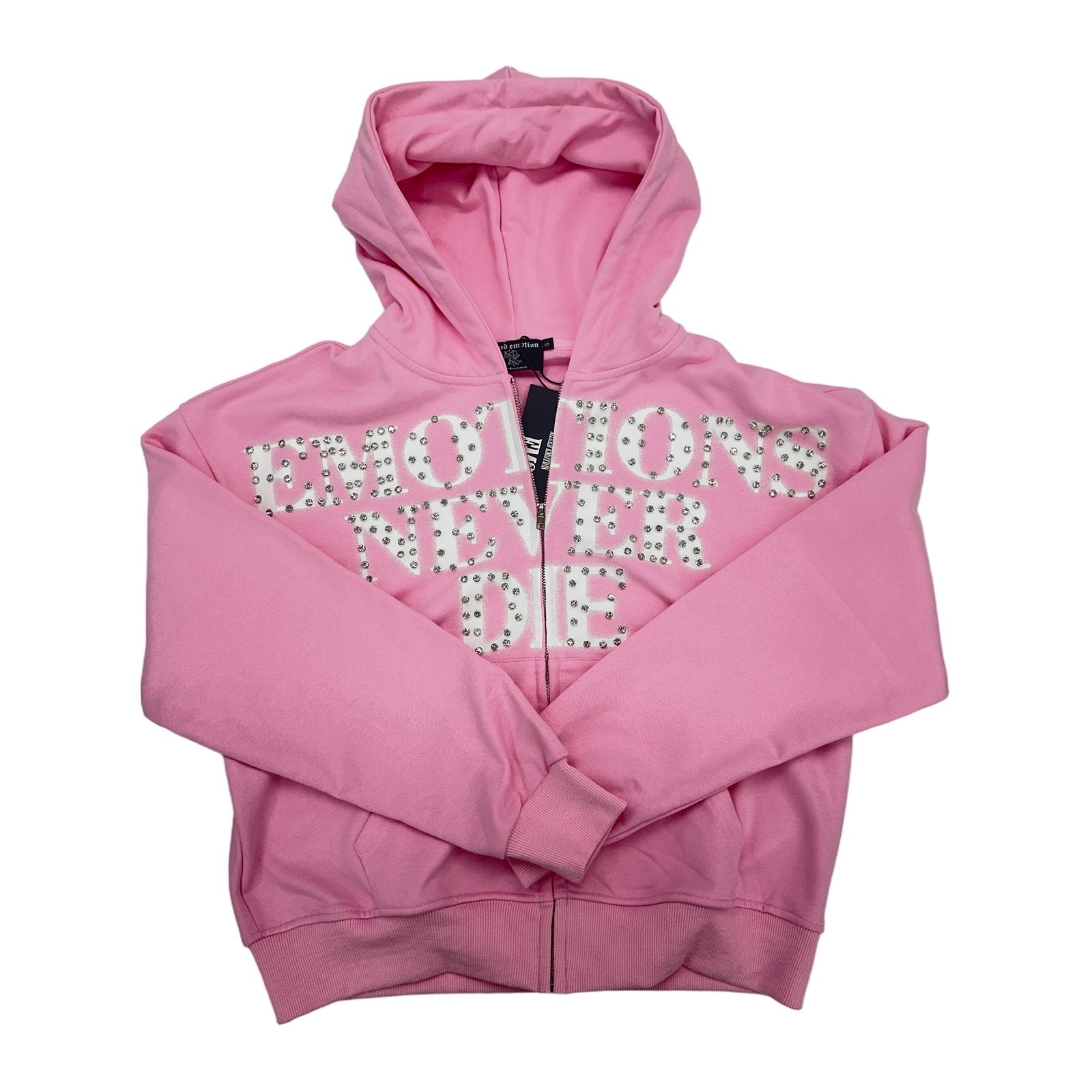 mixed emotion emotion never dies pink hoodie