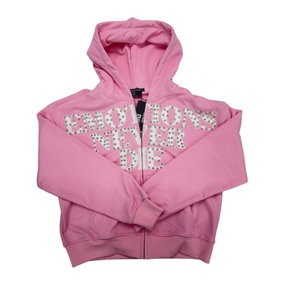 mixed emotion emotion never dies pink hoodie